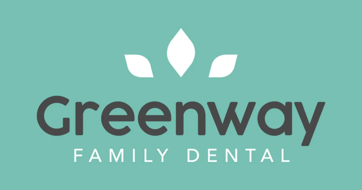Logo for Greenway Family Dental with stylized leaf design above the text.