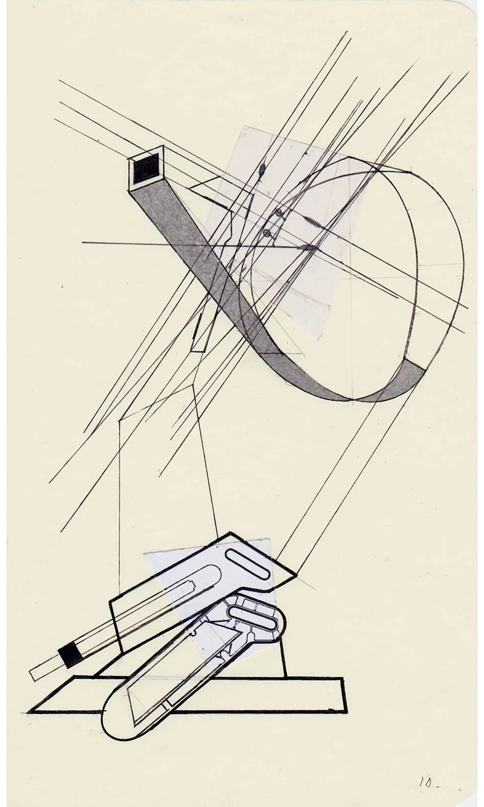 Field Notes No. 10, graphite, collage and archival marker pens, 2020-2021, 21 x 13 cm