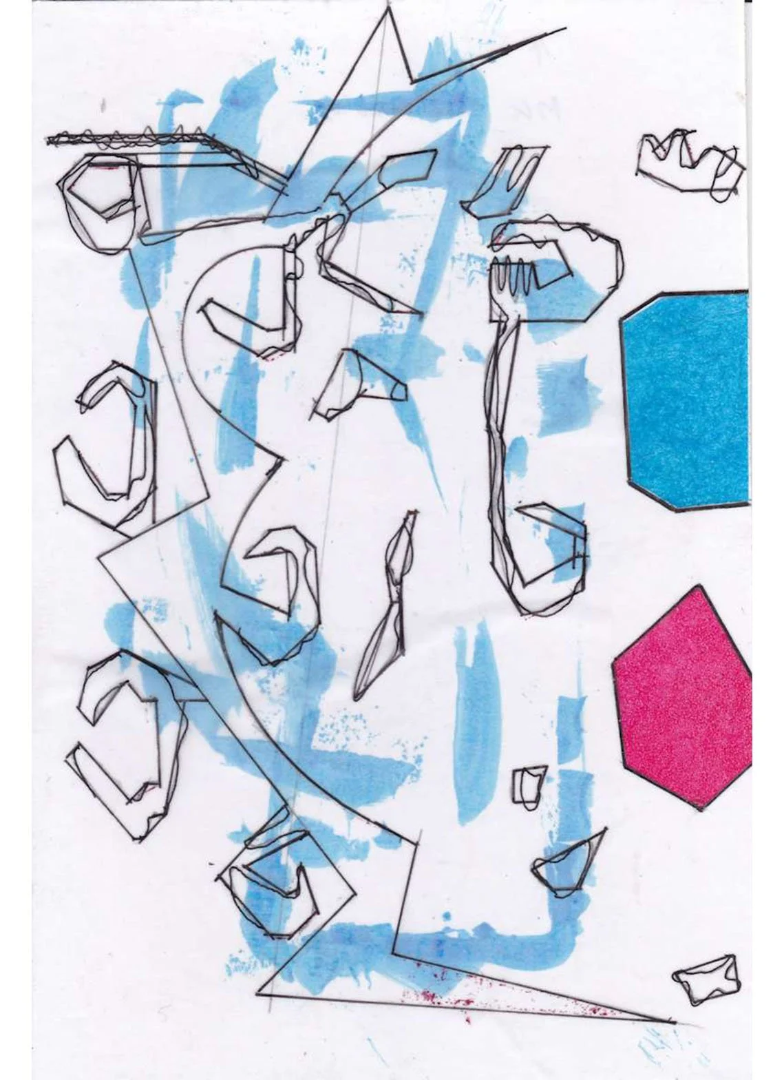 Of Every Description No. 18, Untitled Collage, inkjet print, tracing film, acrylic, ink Japanese paper, 20.3 x 14.2 cm, 2023
