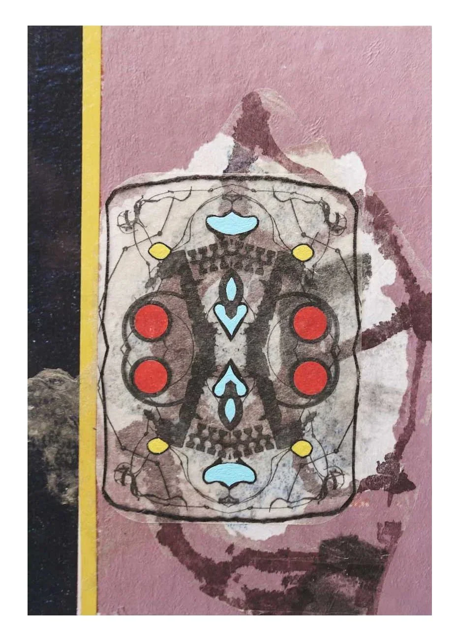 No. 5, acrylic and Japanese paper on c-type digital photo, 2013