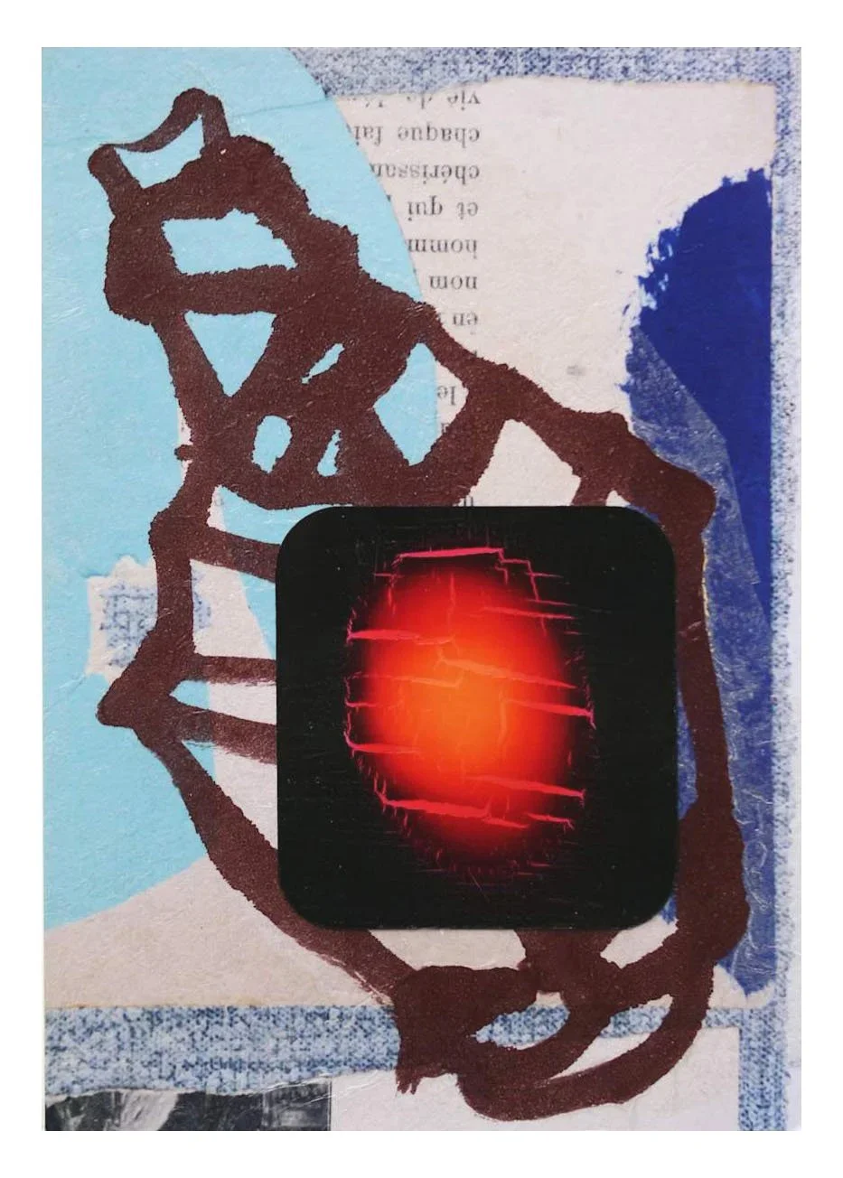 Inkjet print and acrylic and Japanese paper on c-type digital photo