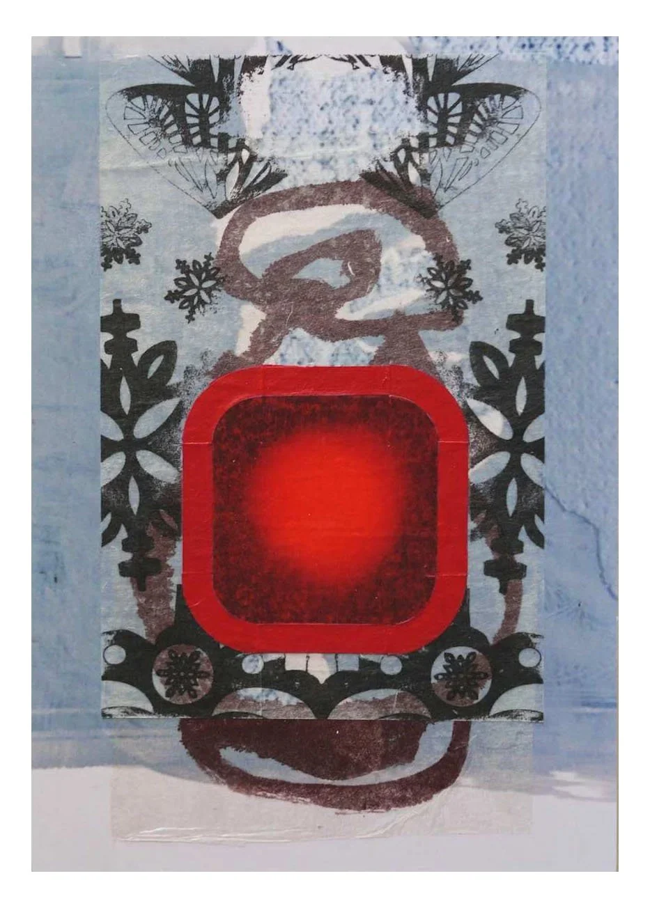 From La Revue de L'art, No. 9, inkjet print, paper and acrylic on c-type digital print (change all), 21.5 x 15.1 cm, 2013