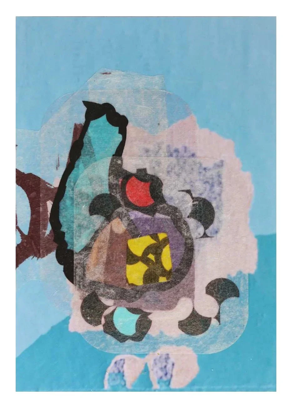 No. 2, acrylic and Japanese paper on c-type digital print, 2013