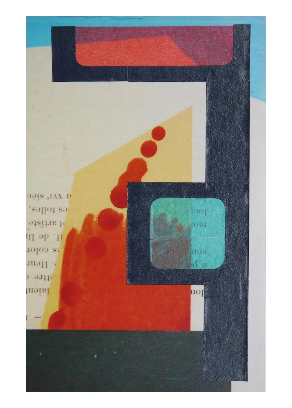 No. 3, acrylic and paper and Japanese paper on photograph, 2013