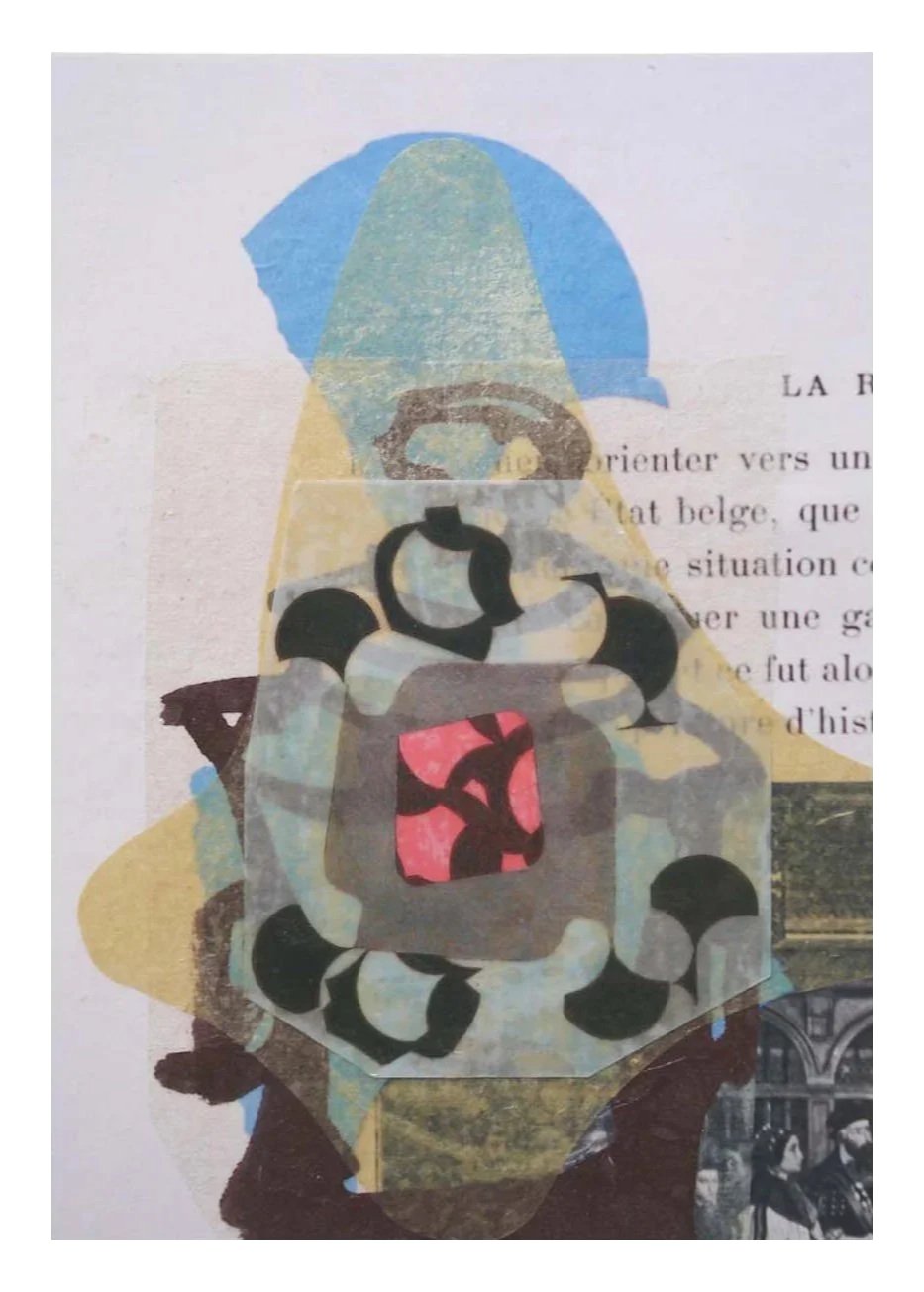 No. 6, acrylic on tracing film and Japanese paper on c-type print, 2013