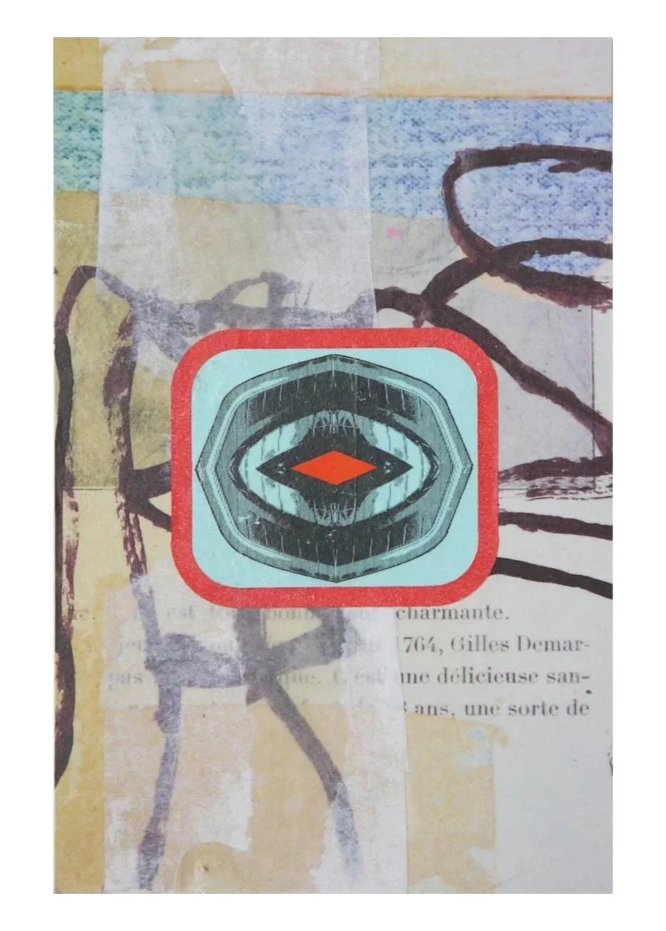 No. 7, acrylic and Japanese paper and ink jet print on photograph