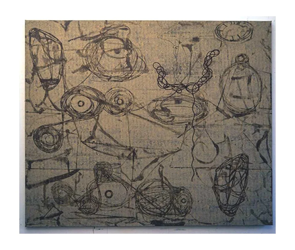 Windings, acrylic and paper on canvas, 1993