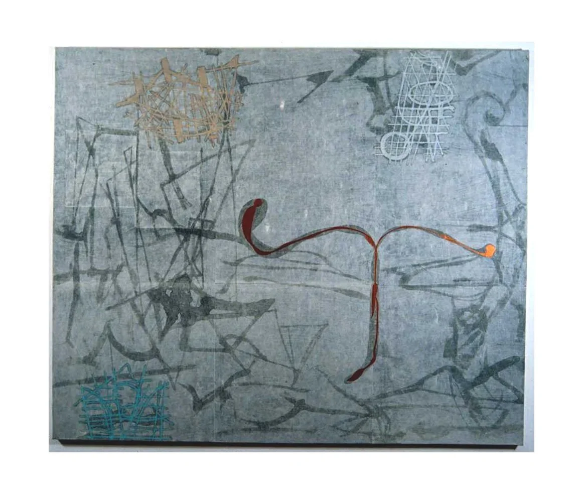 Somewhere Else, acrylic and paper on canvas, 102 x 122.5 cm, 1991