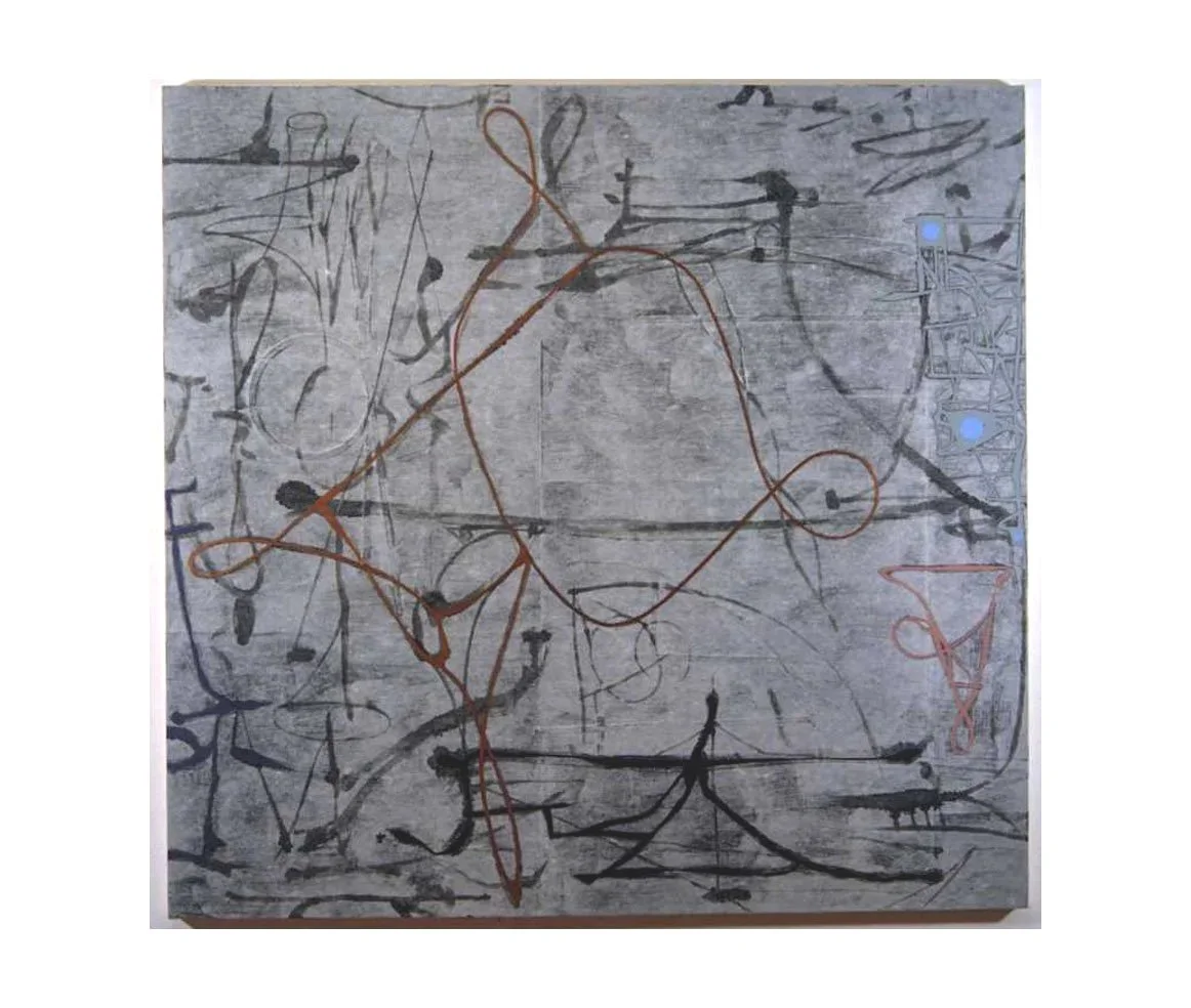 Dizzy Spells, acrylic and paper on cotton duck canvas, 135.5 x 139.7 cm, 1992