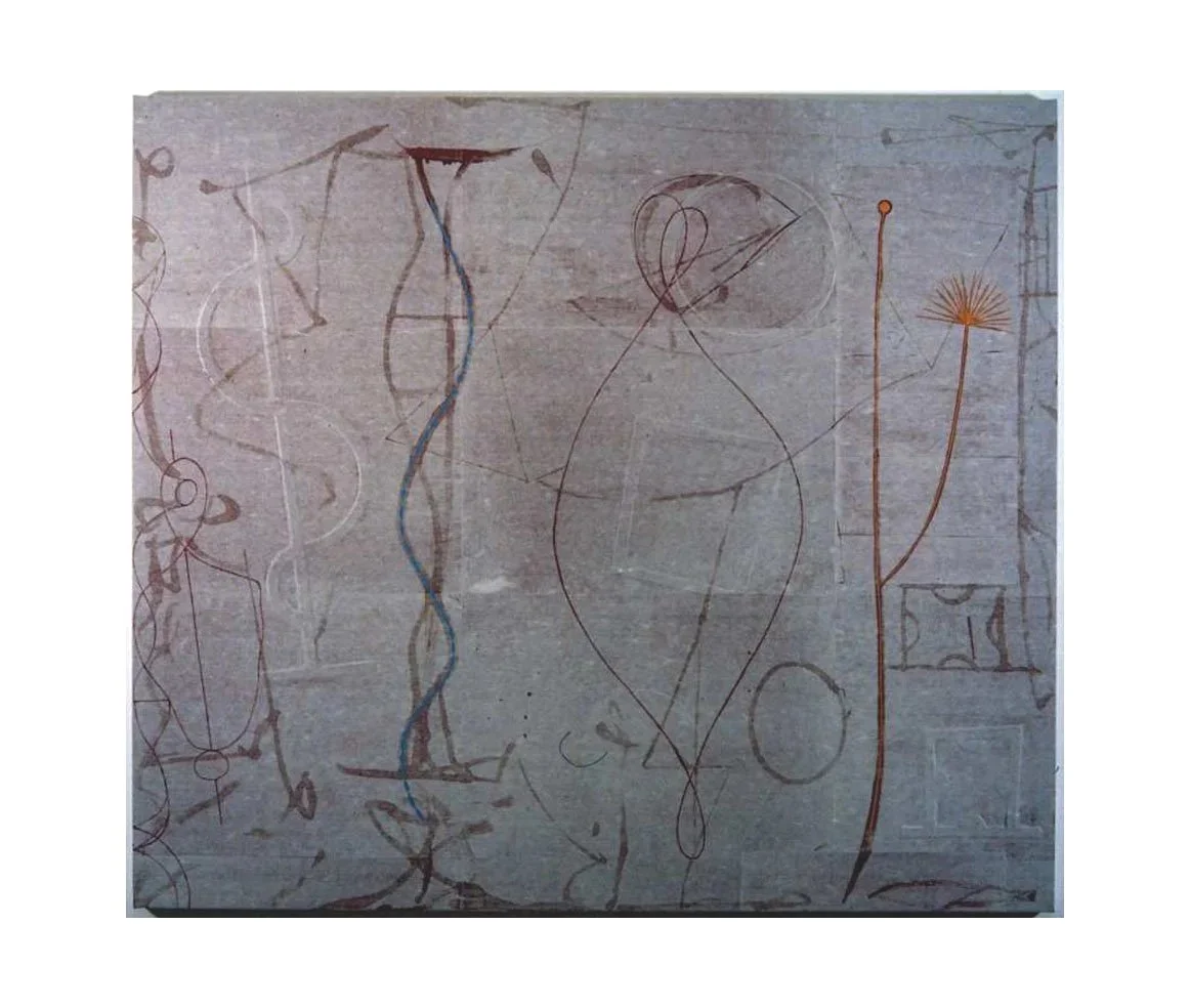 Kerasia, acrylic and kozushi paper on cotton duck canvas, 134.5 x 152.5 cm, 1992