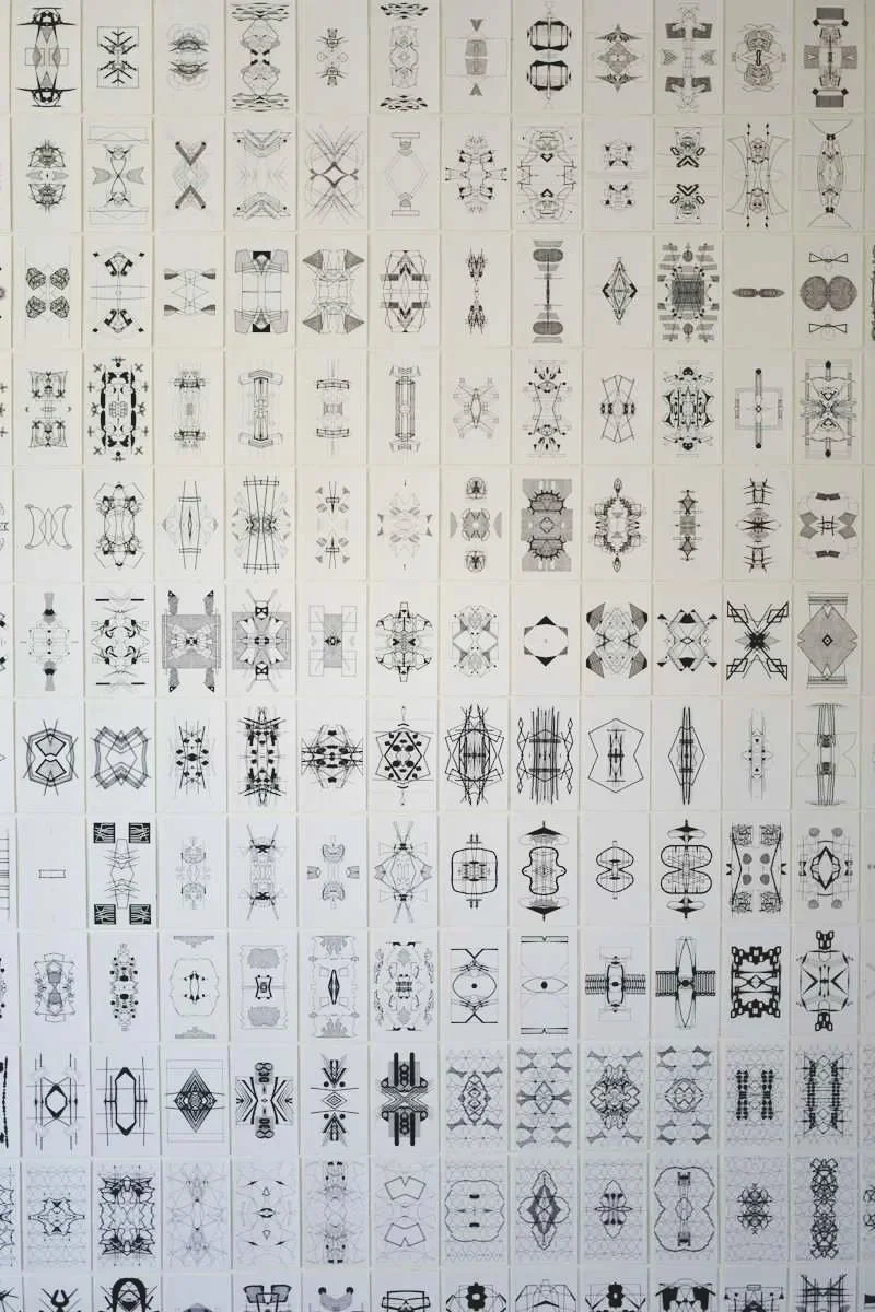 Field Notes – The Complete Symmetries, inkjet prints on paper, 196 x 142 cm