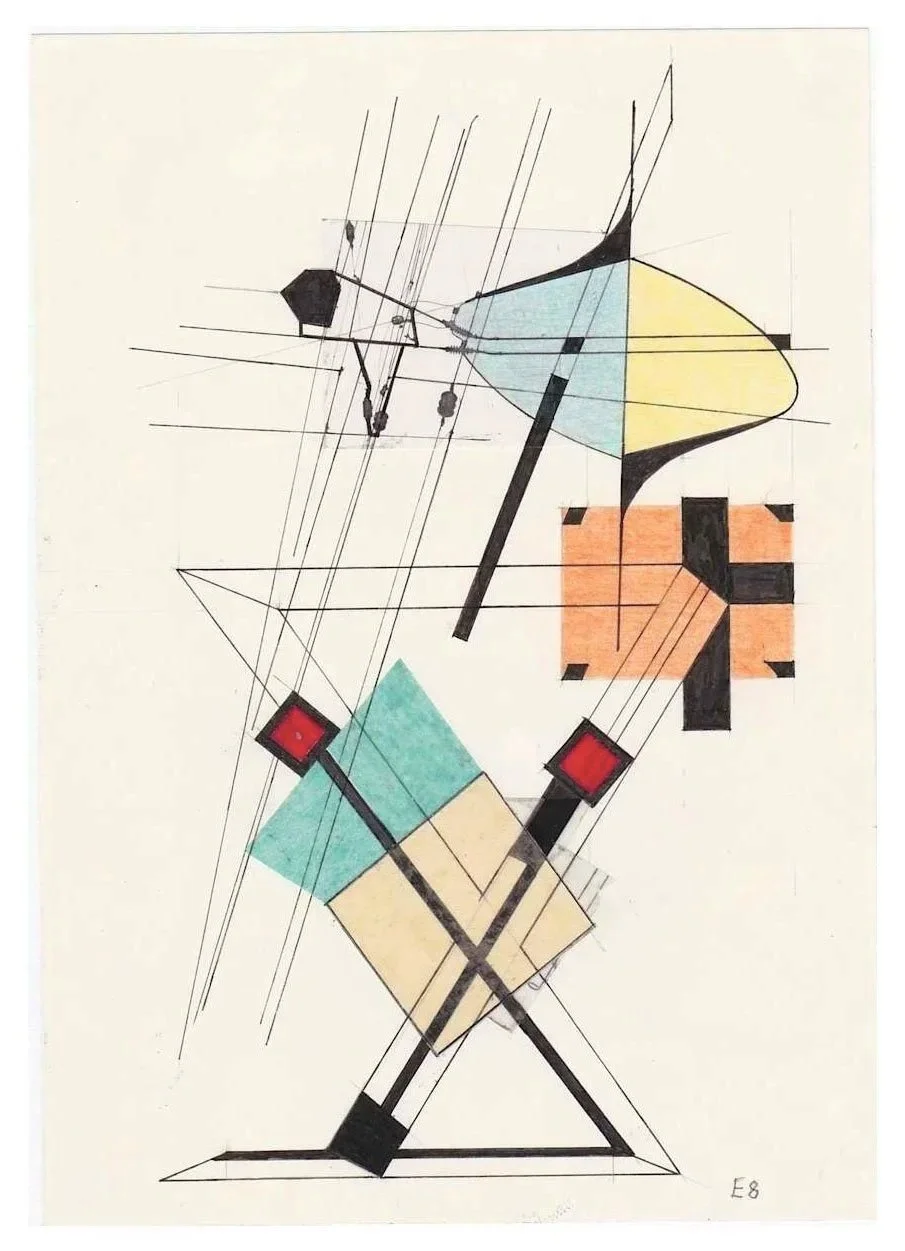 Encounters No. 20, collage, acrylic, coloured pencils, graphite and archival marker pens, 24 x 17 cm, 2021