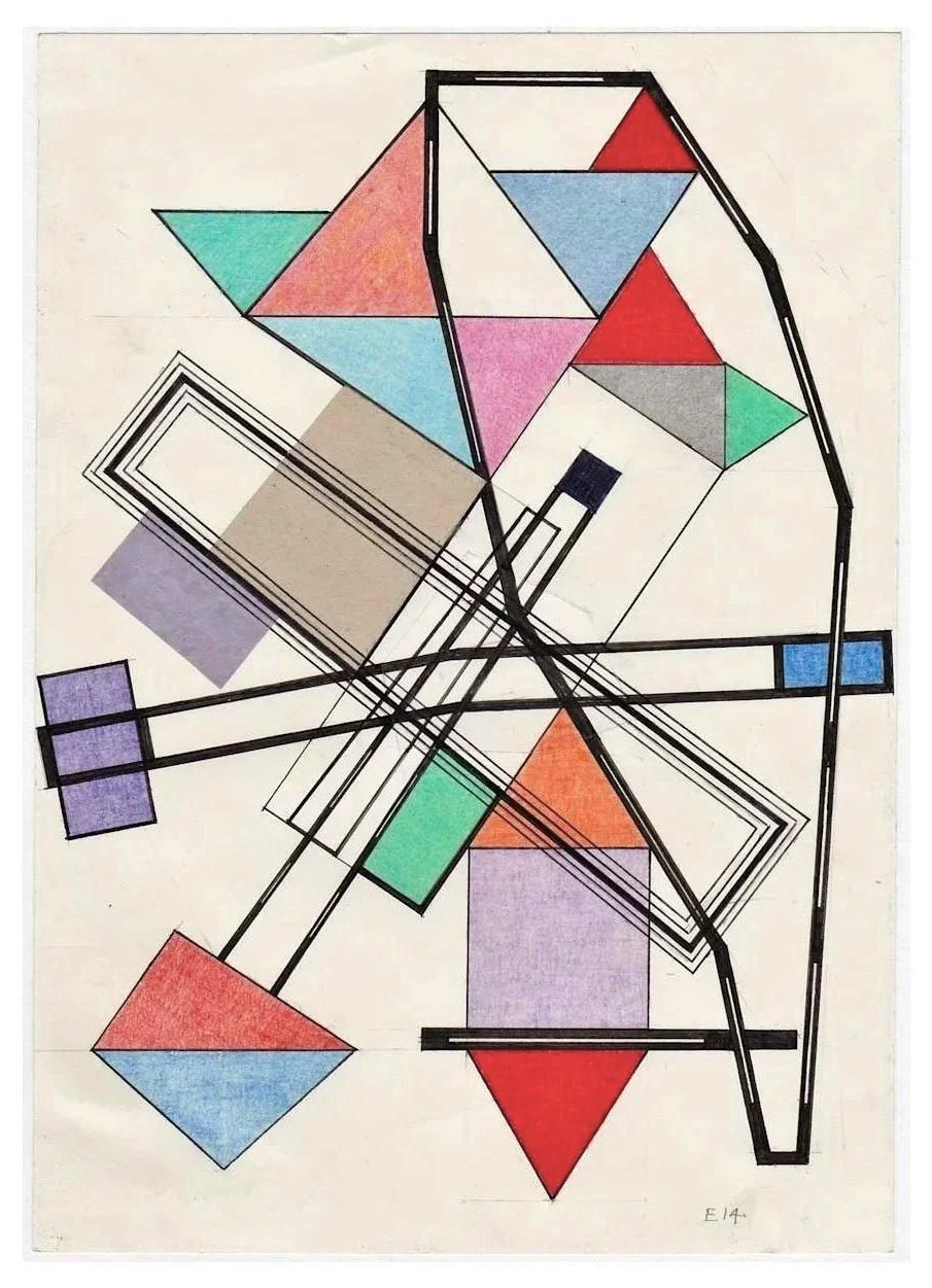 Encounters No. 14, collage, acrylic, coloured pencils, graphite and archival marker pens, collage, acrylic, coloured pencils, graphite and archival marker pens, 24 x 17 cm, 2021