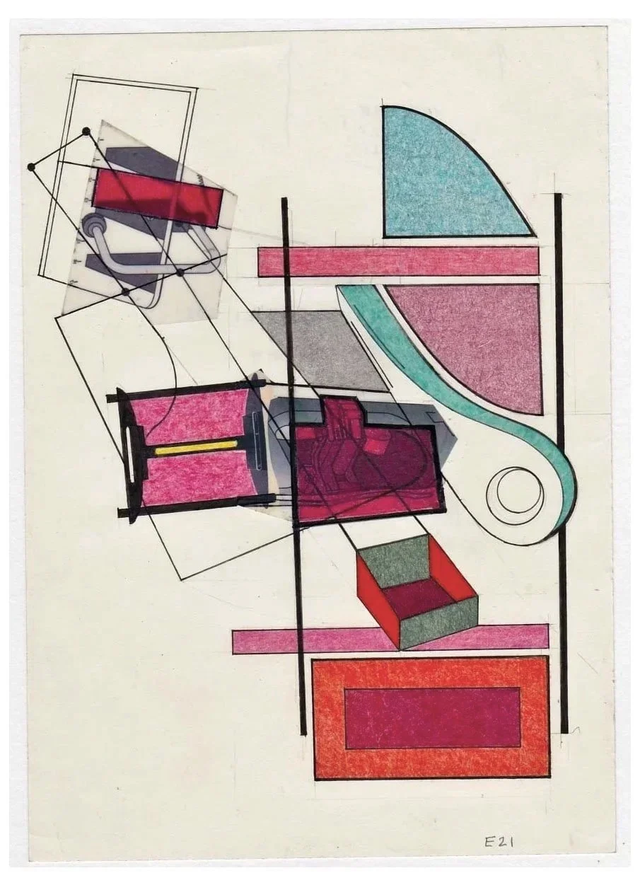 Encounters No. 21, collage, acrylic, coloured pencils, graphite and archival marker pens, collage, acrylic, coloured pencils, graphite and archival marker pens, 24 x 17 cm, 2021