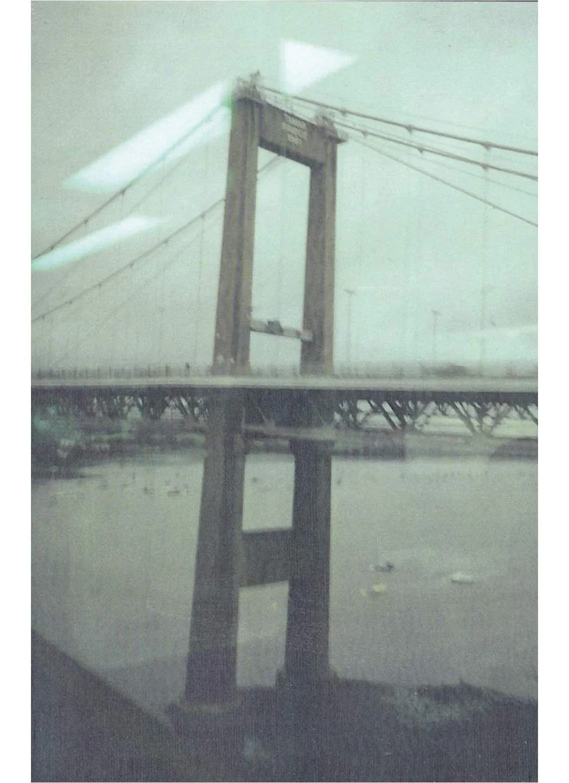 Of Every Description No. 42, The Mersey Bridge at Runcorn, photograph on foamcore, 17.7 x 11.5 cm