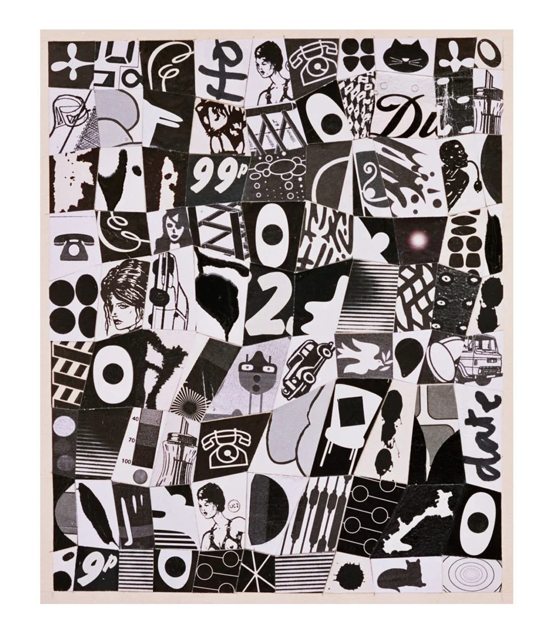 City Life, Crowd - 90 Parts, No. 1, collage on paper, 17 x 14 cm, 2003