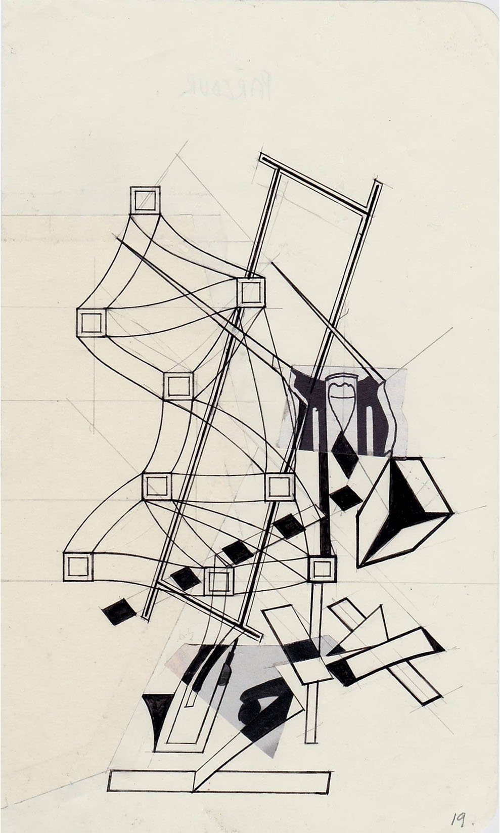 Field Notes No. 19, graphite, collage and archival marker pens, 2020-2021, 21 x 13 cm