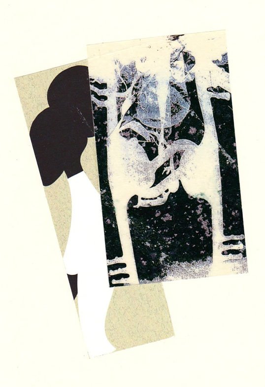 Stream No. 27, collage, inkjet print and paper, 15.4 x 11.4 cm, 2018