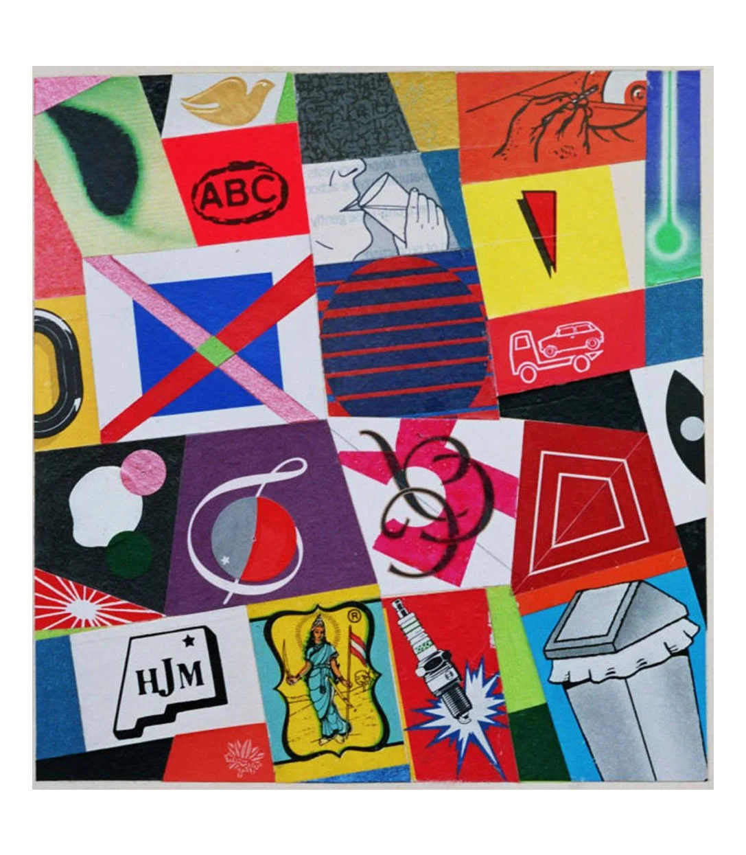 City Life, Survey, No. 10, collage on paper, 15 x 14.3 cm, 1999