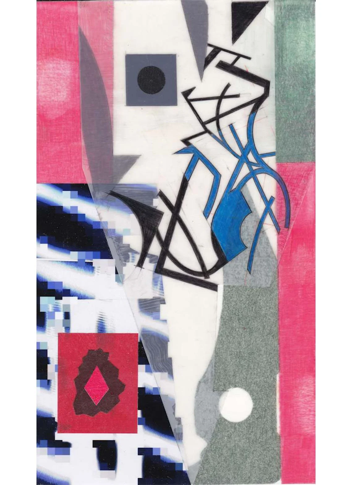 Of Every Description No. 17, Untitled, collage, coloured pencil, Japanese paper, tracing film, photographic print, 24.1 x 14.1 cm, 2017