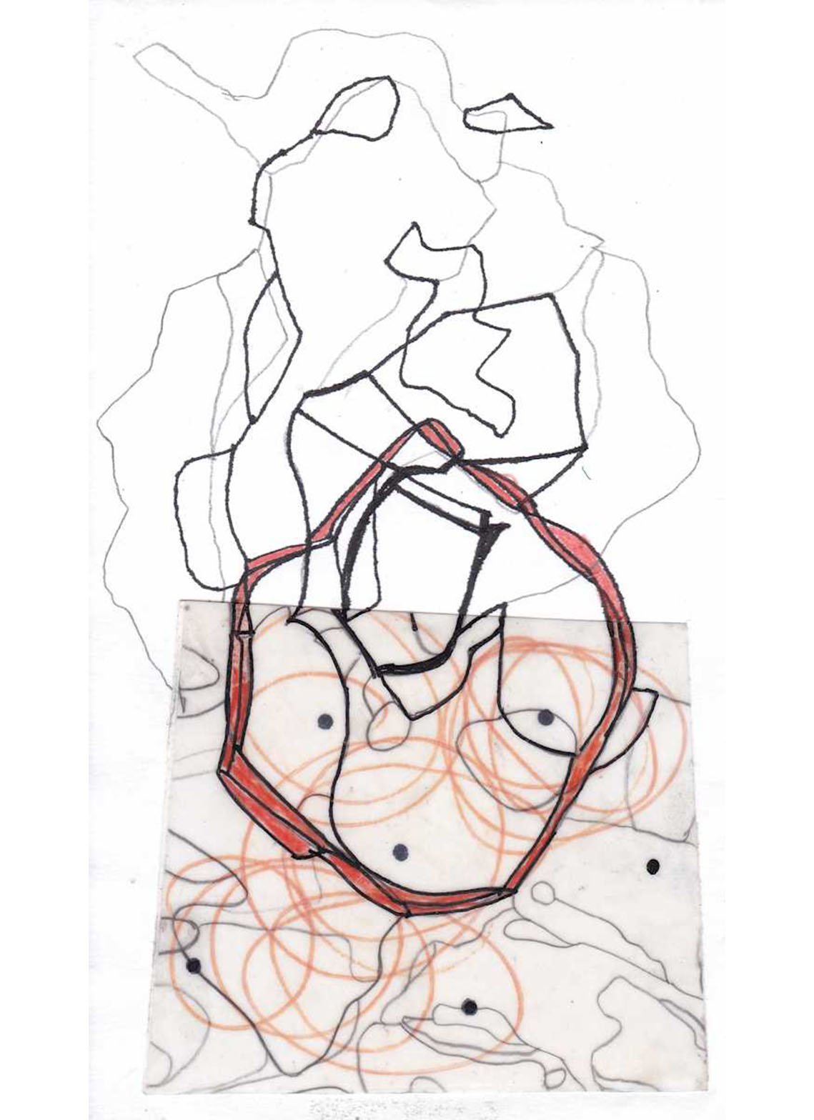 Of Every Description No. 49, Untitled Drawing, graphite, coloured pencil, tracing film, ink, 13 x 7.4 cm, 2013