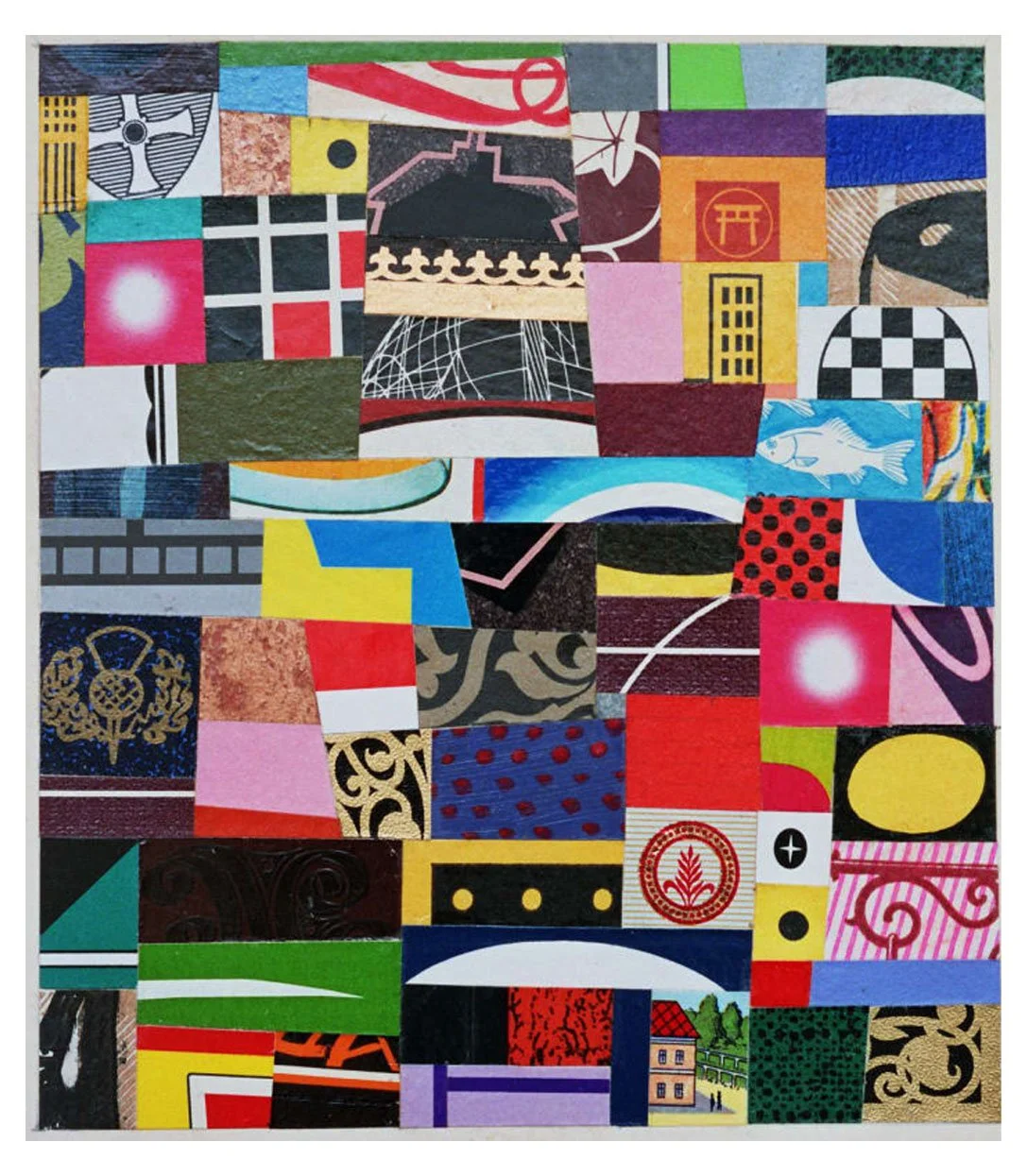  City Life, Hall of Cards, No. 2, collage on paper, 15.5 x 13.2 cm, 1997