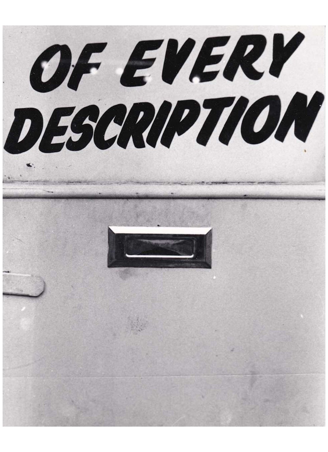 Of Every Description No. 1, found photograph, 18.9 x 15.2 cm, c. 1970