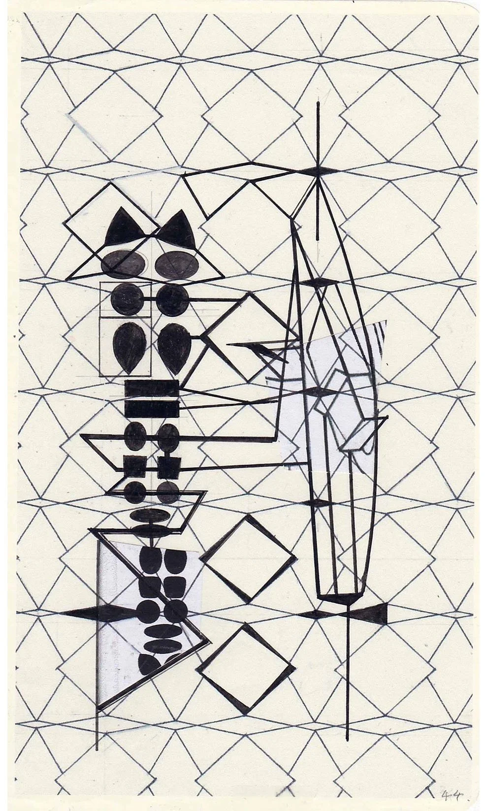 Field Notes No. 44, graphite, collage and archival marker pens, 2020-2021, 21 x 13 cm