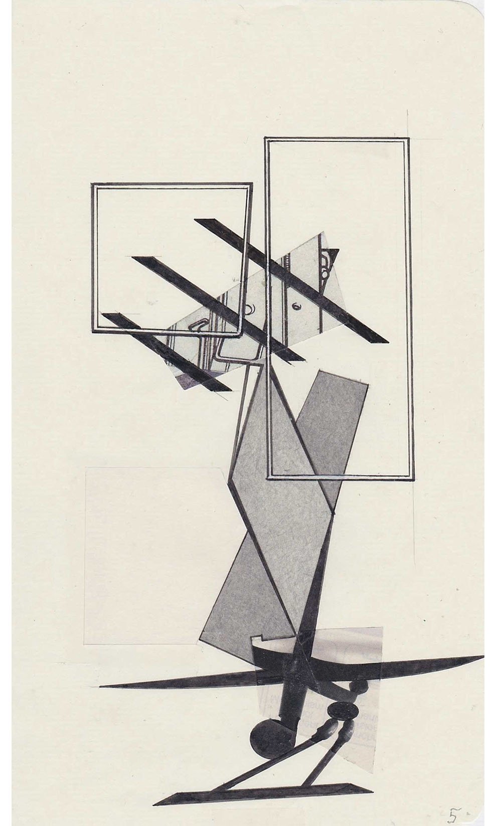 Field Notes No. 5, graphite, collage and archival marker pens, 2020-2021, 21 x 13 cm