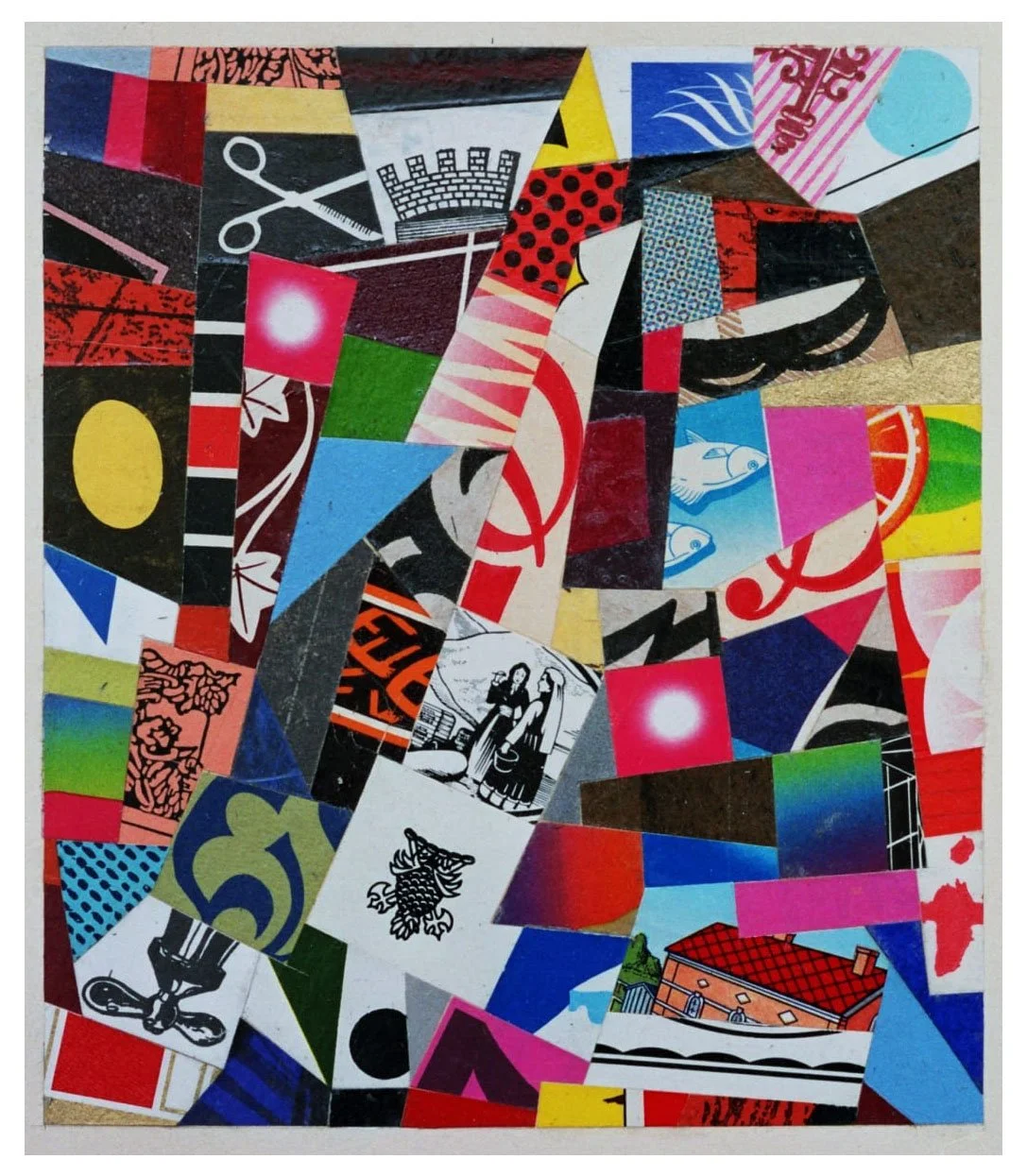 City Life, The Day the Stereo Melted, No. 1, collage on paper, 15.2 x 13.2 cm, 1997