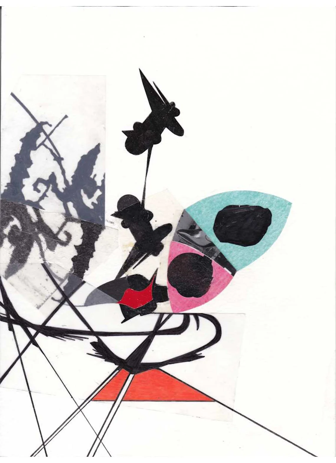 Of Every Description No. 19, Untitled Drawing, tracing film, Japanese paper, ink, acrylic, inkjet print, 2022-2023