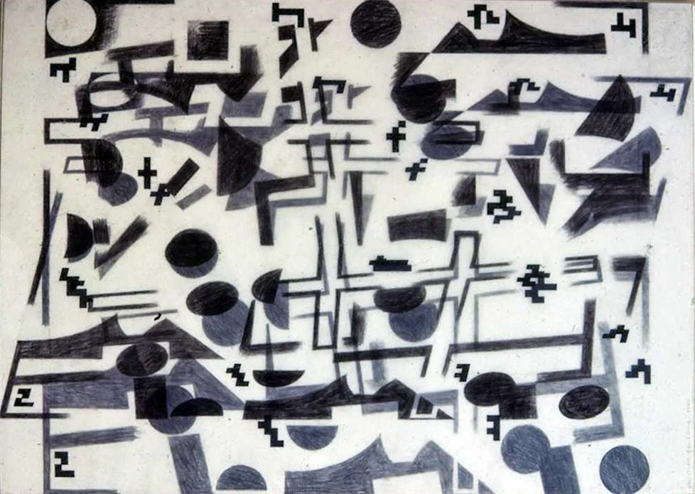 Both Sides Now, crayon and ink on tracing film,  50.8 x 69.85 cm, 1977