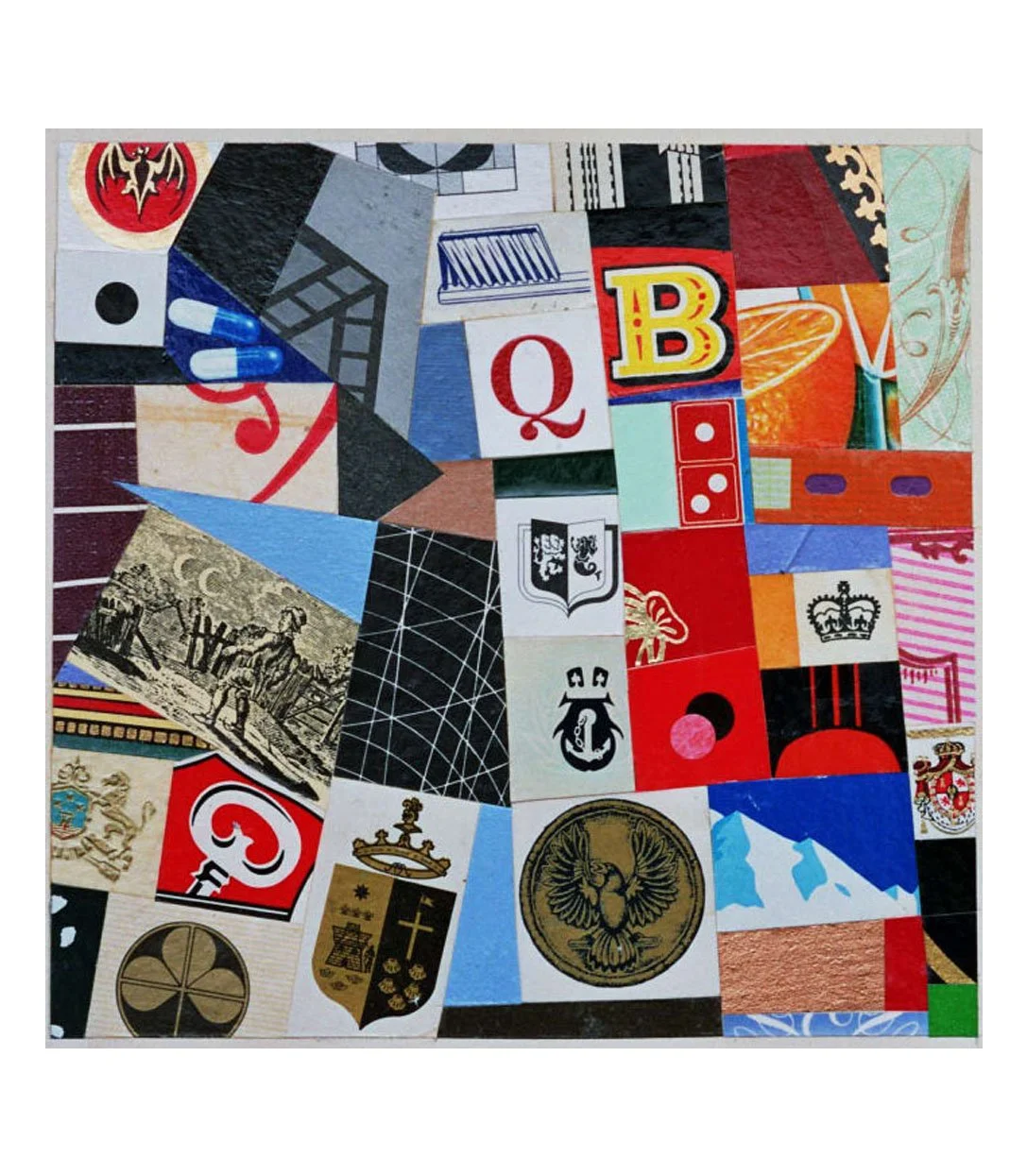 City Life, Q and B, No. 6, collage on paper, 13 x 13.4 cm, 1998