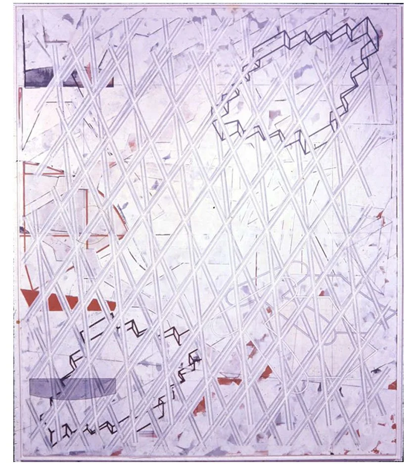 Echoes, acrylic and charcoal on canvas, 193.04 x 162.56 cm, 1975 - 1976