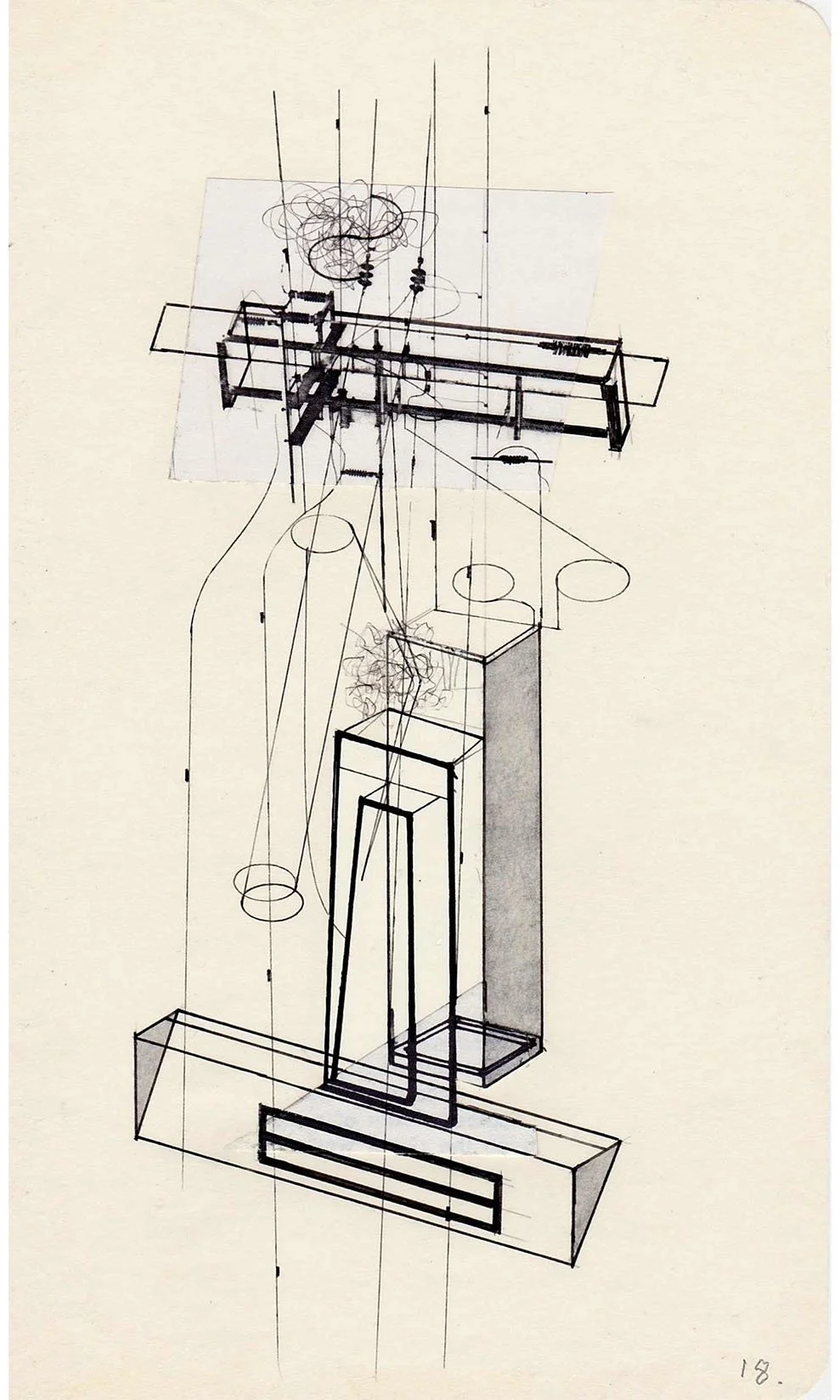 Field Notes No. 18, graphite, collage and archival marker pens, 2020-2021, 21 x 13 cm