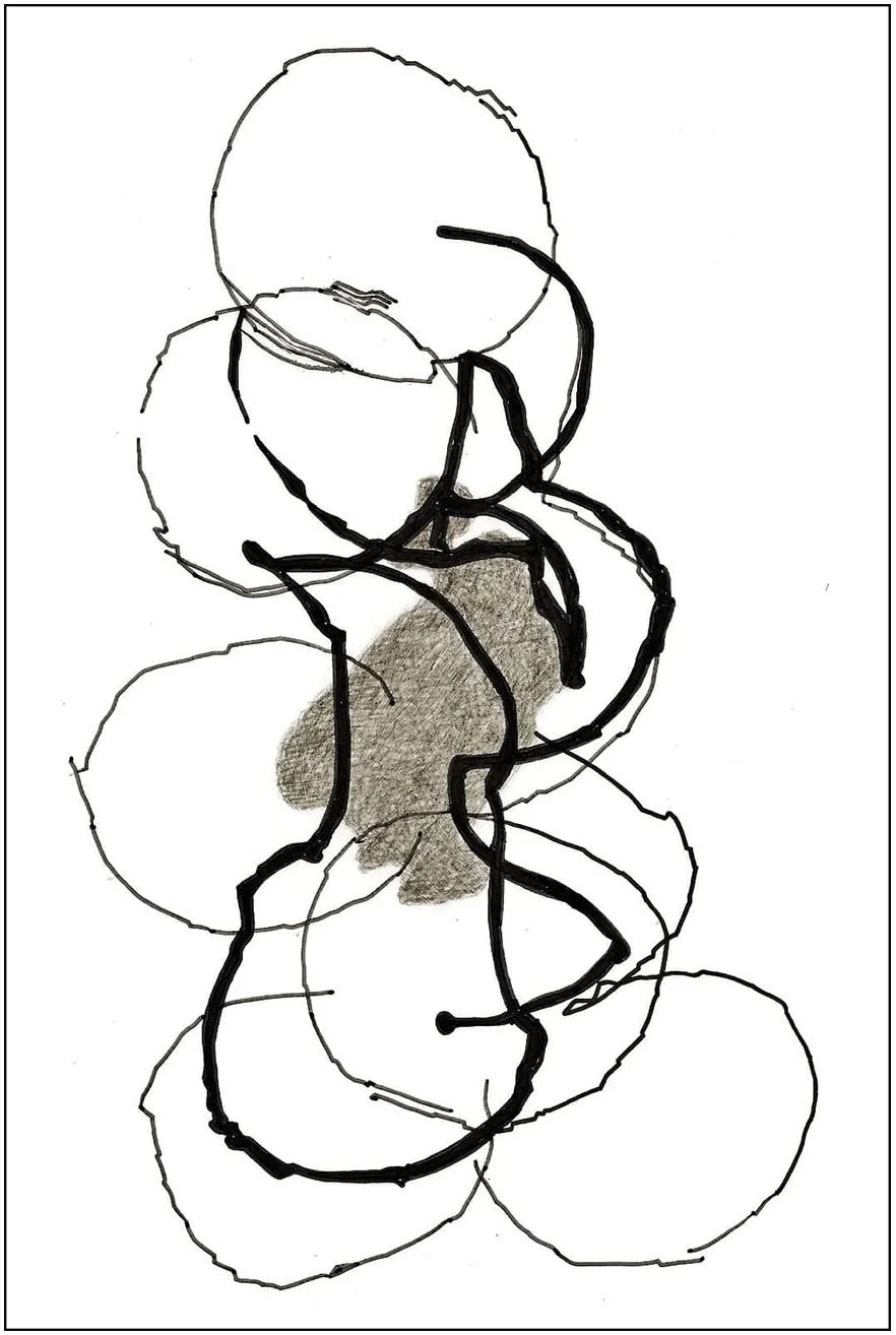 Argo No. 26, (trace), polymer pencil on tracing film, 21 x 13 cm, 2009 - 2012