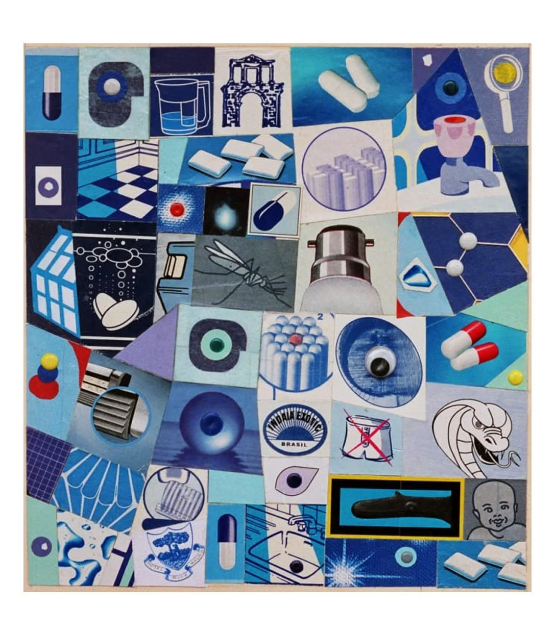 City Life, Up Early - Open Late, No. 18, collage on paper, 16.5 x 13.9 cm, 2003