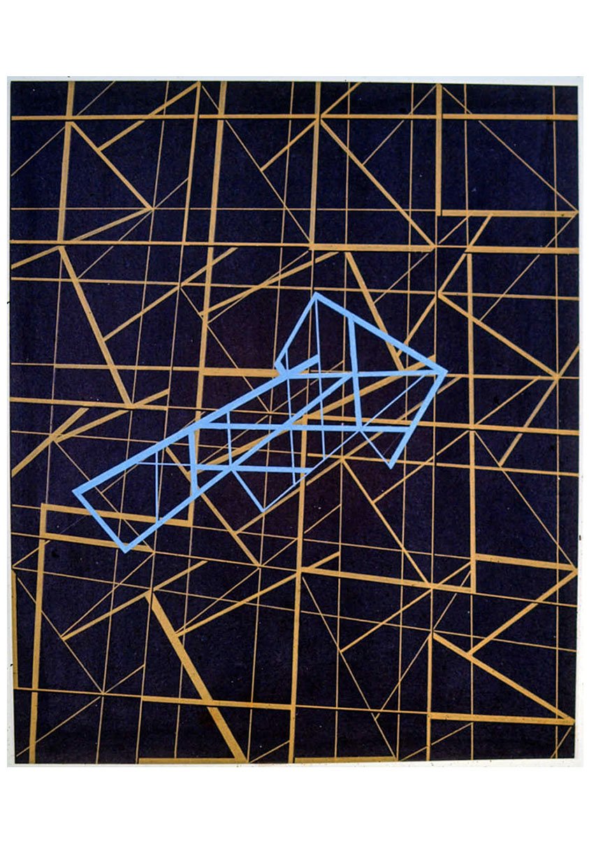 Pelikan, acrylic on paper, 30.48 x 25.4 cm, 1973