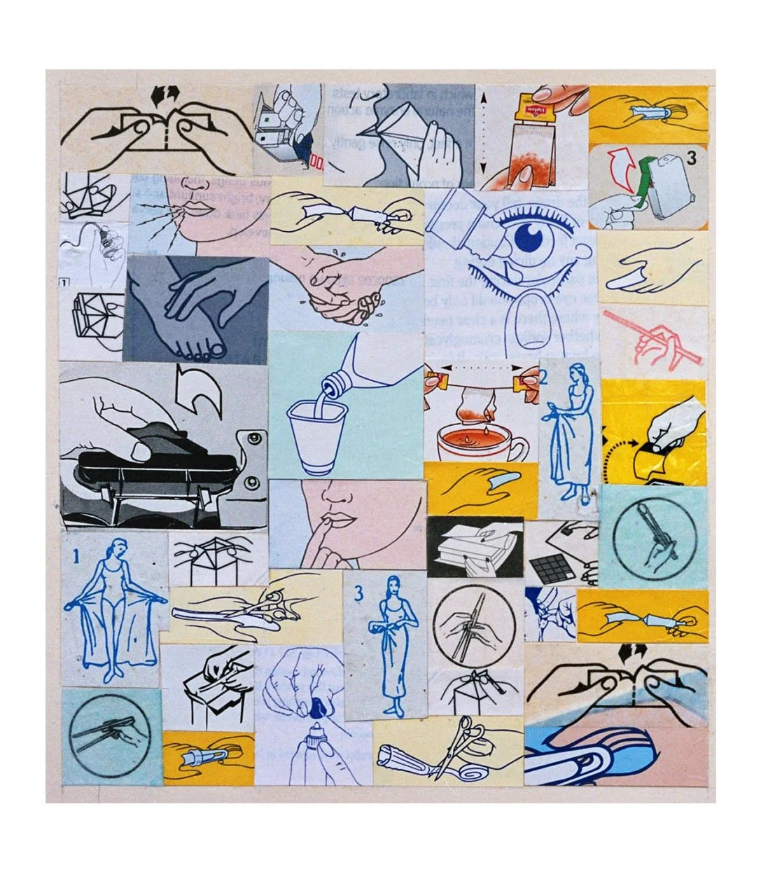 City Life, Enzyme Action, No. 15, collage on paper, 14.8 x 13.7 cm, 2002