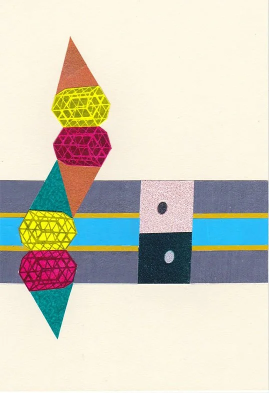 Stream No. 47, inkjet print, acrylic, ink and paper, 24 x 17 cm, 2018