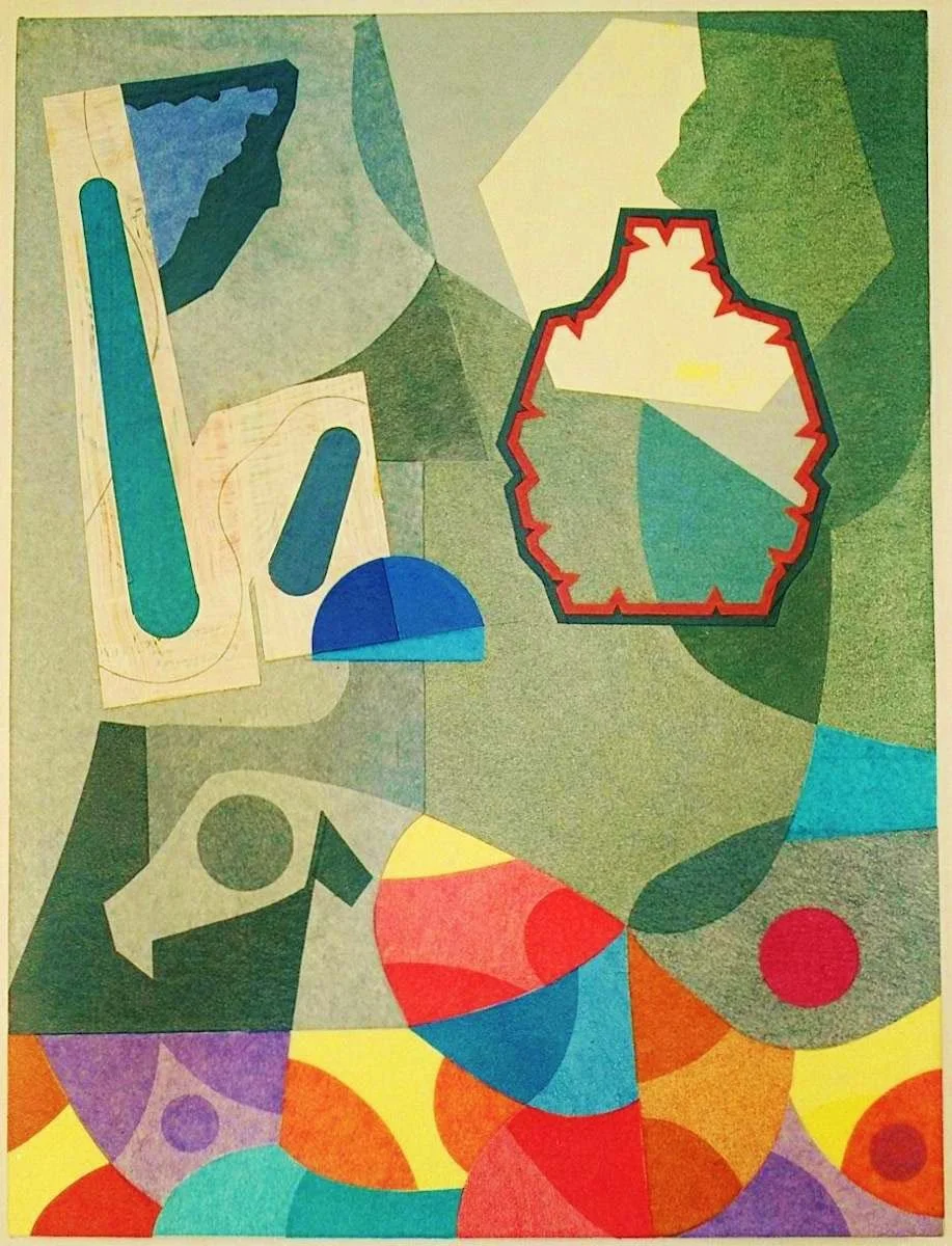 Finale, acrylic and paper on linen, 50.8 x 40.6 cm, 2009