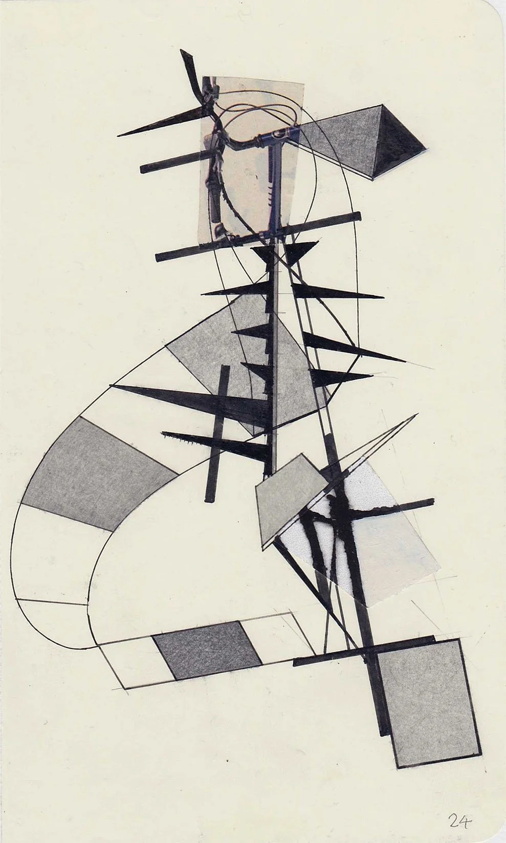 Field Notes No. 24, graphite, collage and archival marker pens, 2020-2021, 21 x 13 cm