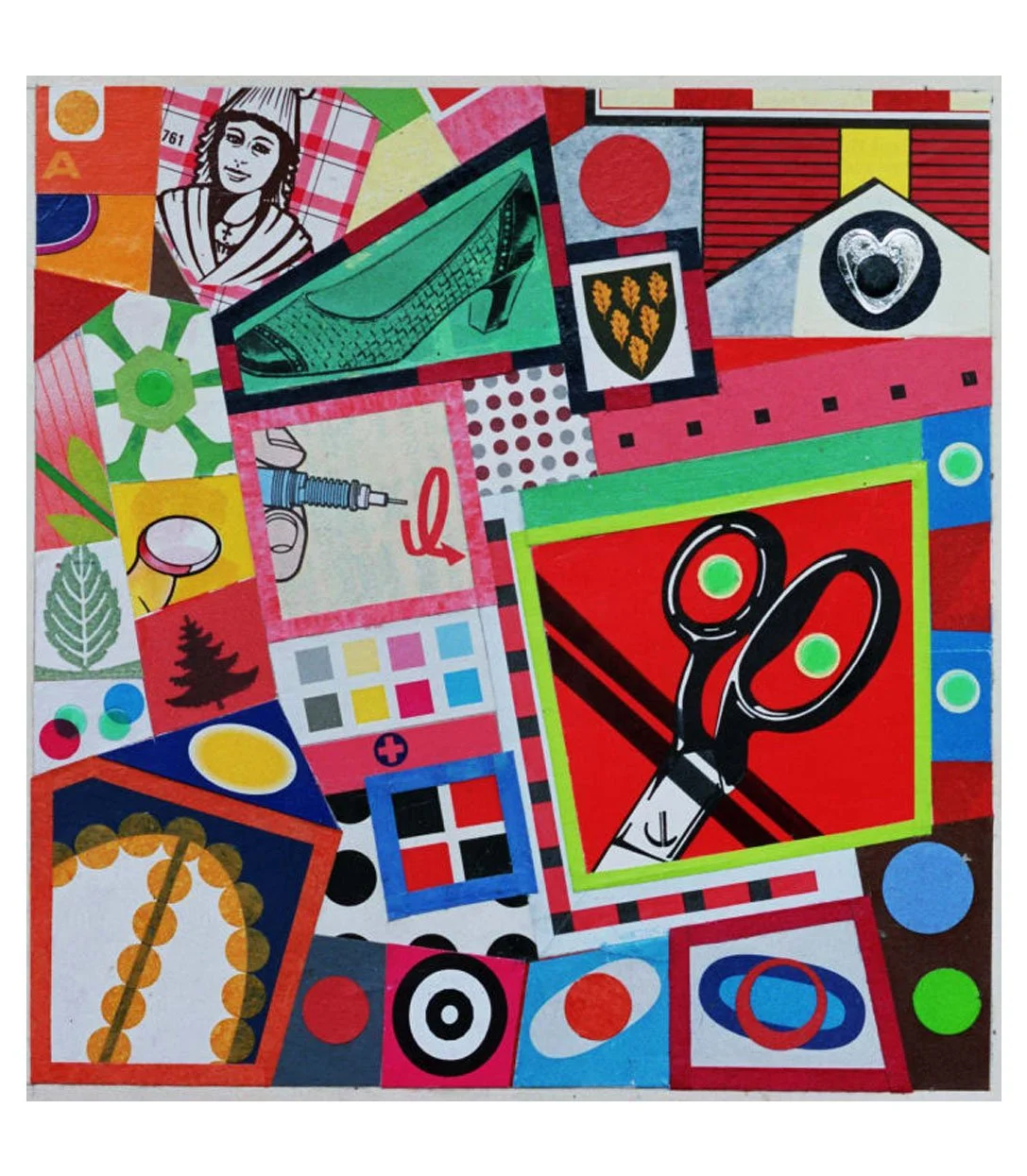 City Life, Black Spot, No. 8, collage on paper, 14.6 x 13.9 cm, 1998