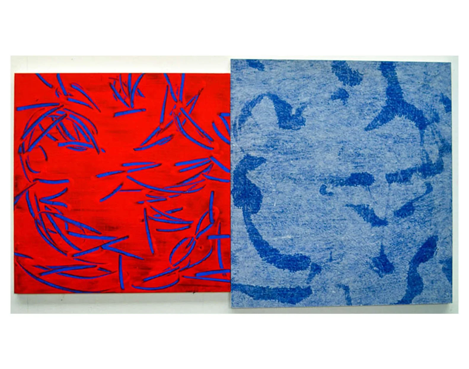 Entrances and Exits No. 14, acrylic, Japanese paper, canvas, 354 x 630 mm (OD), 2000