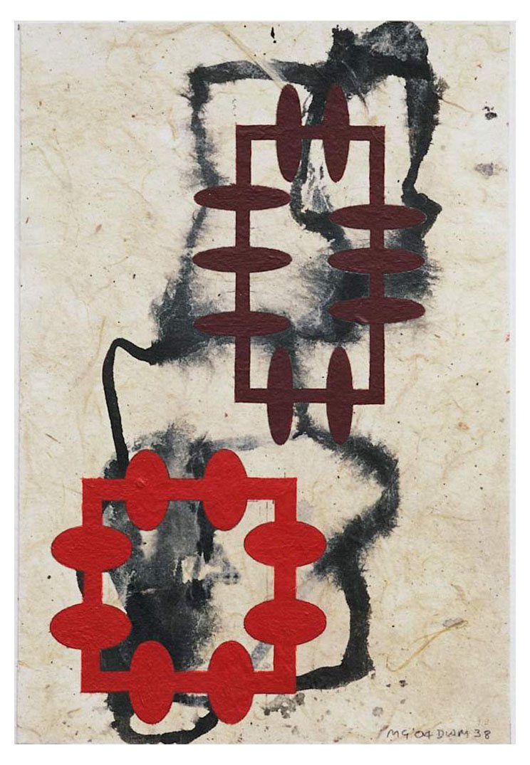 Dances with Michael No. 38, acrylic on paper, 21 x 14 cm, 2005