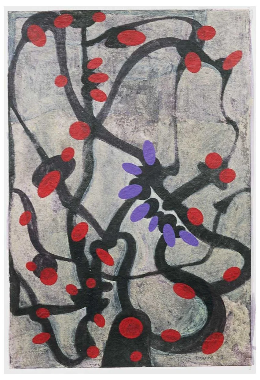 Dances with Michael No. 13, acrylic on paper, 21 x 14 cm, 2005