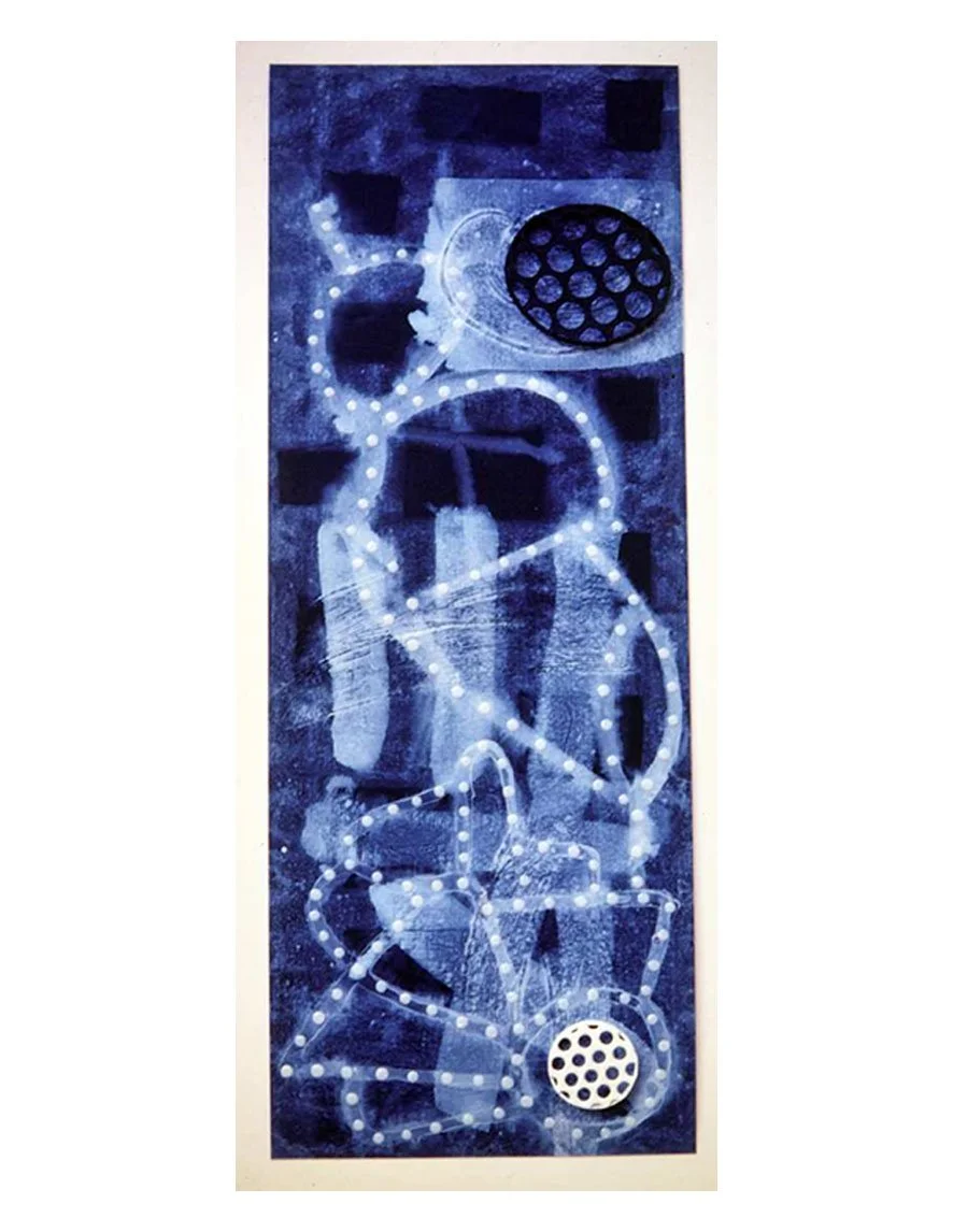 Trace, acrylic, board and paper, 52 x 20.3 cm, 1988, DSC_7997 