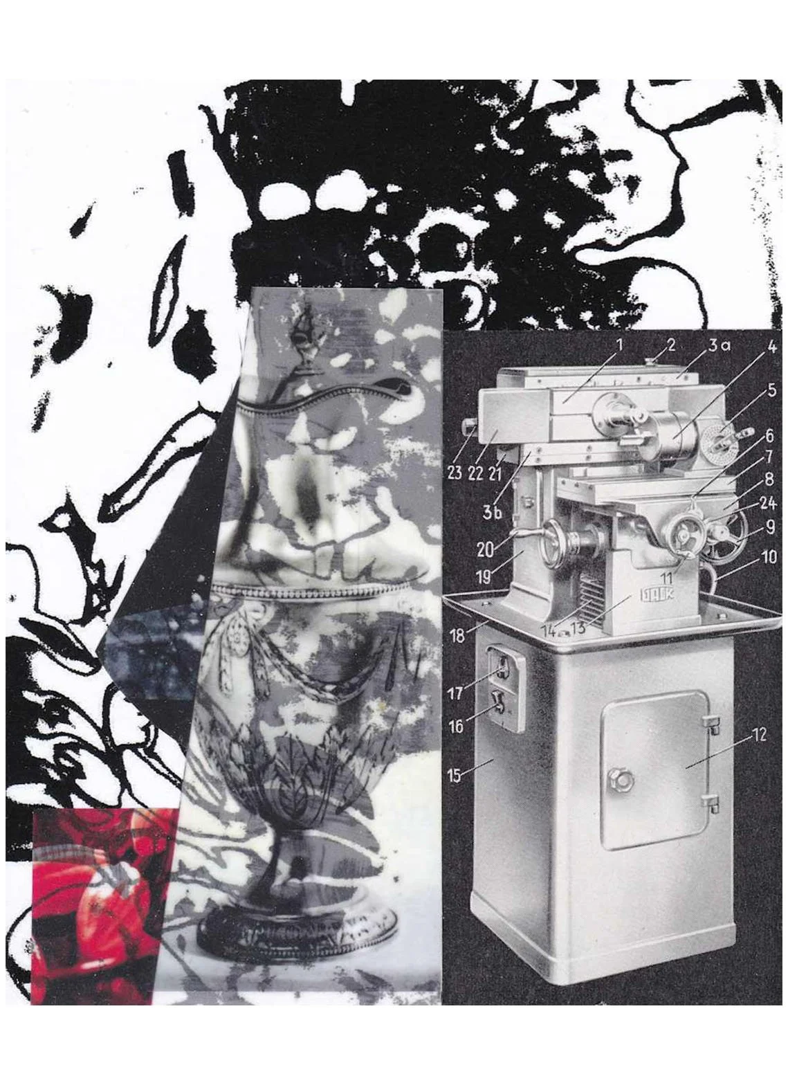 Of Every Description No. 33, Mason's Collage, Xerox print, inkjet print on tracing film, collage, 15.5 x 13 cm, 2016