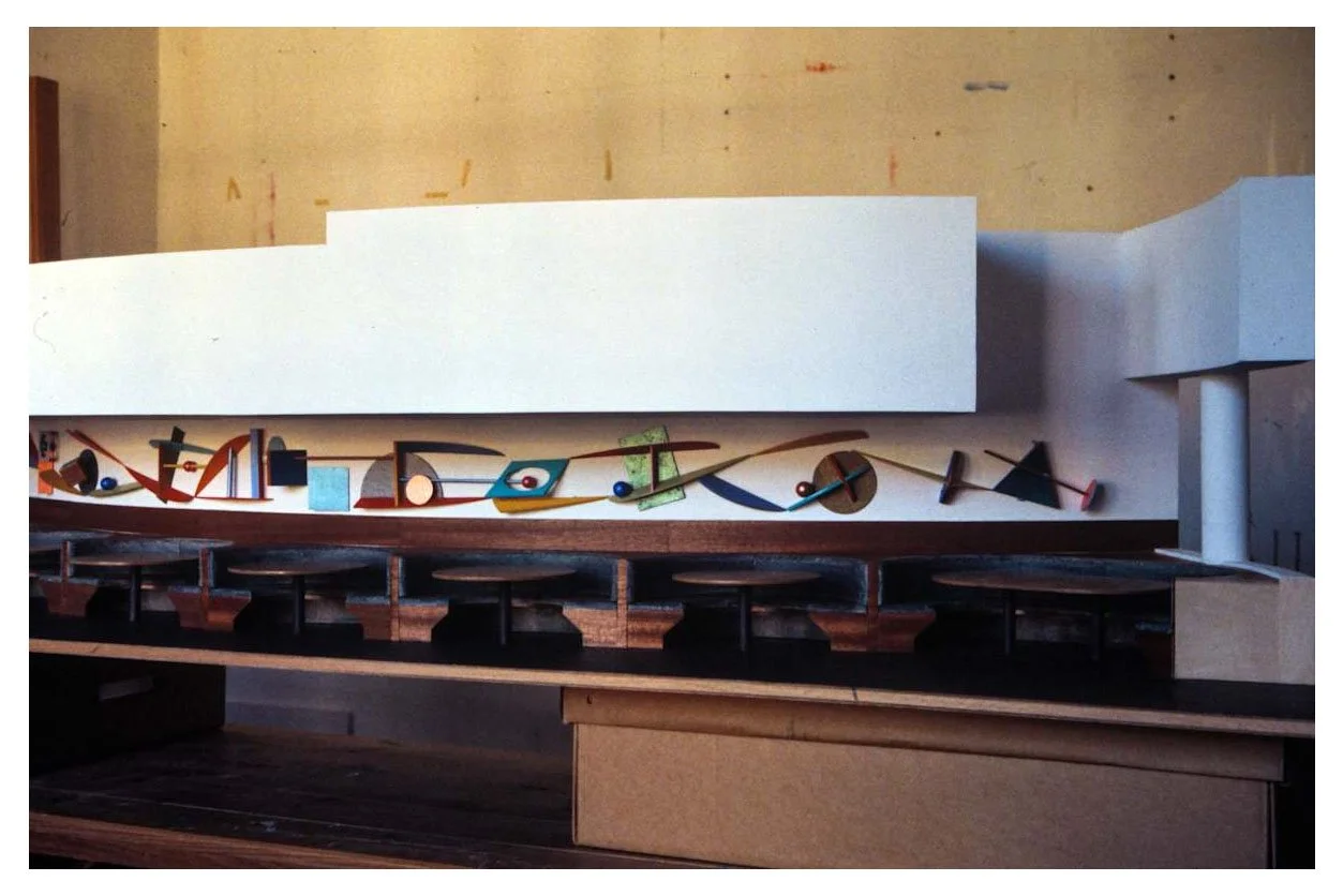 Maquette, acrylic on balsa wood and card, 1984