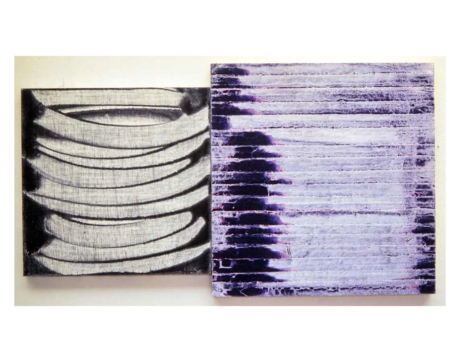 Entrances and Exits No. 11, acrylic and paper on MDF, 249 x 440 mm (OD), 1999